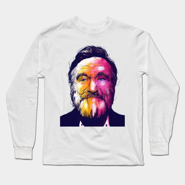 Robin Williams Tribute Long Sleeve T-Shirt by JuicyCreations